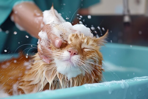 Cat medicated bath